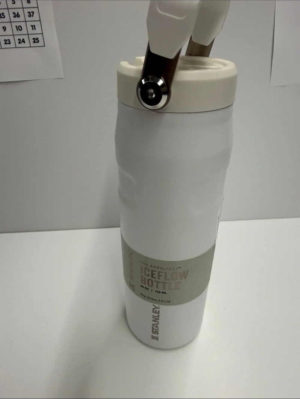 NEW Stanley Ice Flow Water Bottle 24 oz White - Picture 2 of 6
